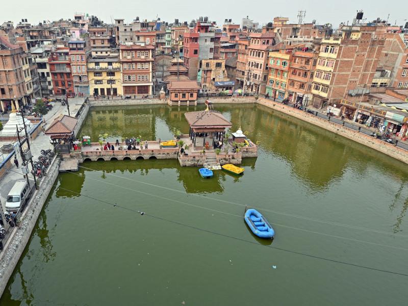सय वर्ष पुरानो स्केचले फेरिएको पिंबहाल पोखरीको स्वरुप (भिडियोसहित)